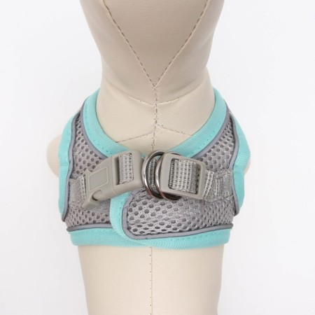 A set with a soft harness, fast-open, XS, leash 150 x 1.5 cm, Osh 29-32 cm, OG 31-34 cm, turquoise-2
