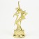 Award figure for the application of "man in flight", gold, plastic, 21.5 x 7.5 cm