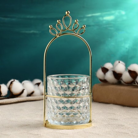 Glass pot on a stand, 20x9.5cm