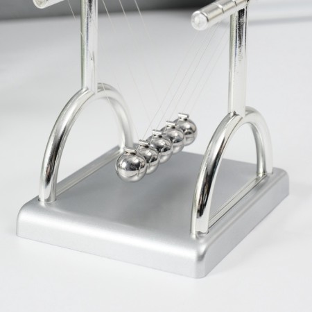 Newtonian pendulum "balls" silver 9x9x8 cm-5