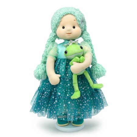 Soft toy "Peace and Frog Bastian", 38 cm
