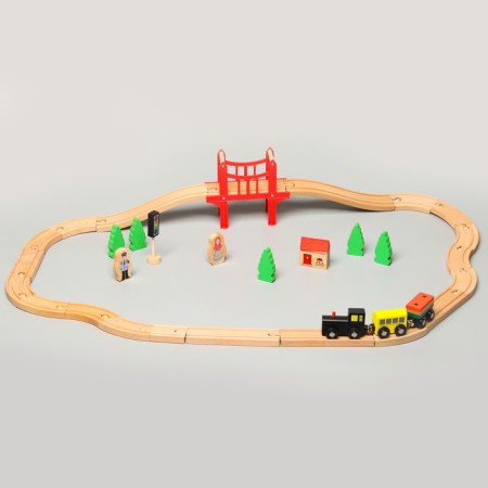Railway "Big Journey", with a bridge, 39 parts, 27.5 × 27.5 × 5.6 cm-1