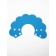 Veterinary collar made of felt "chamomile", size l, blue
