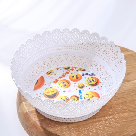 Vase for bread and fruits "Zephyr. Print ", d = 20 cm, color mix-4
