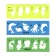 Set of stencils 3 pcs. Calligrata, 5 birds of bird/sea/animals +ruler 20cm