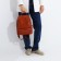 Women's backpack made of artificial leather with a zipper, 3 pockets, red color