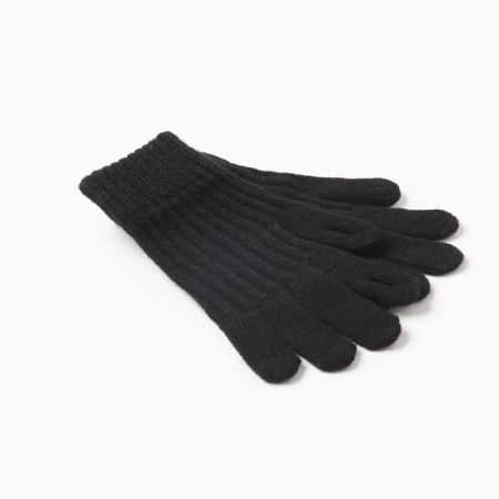 Women's gloves minku, black color, 21 cm-1