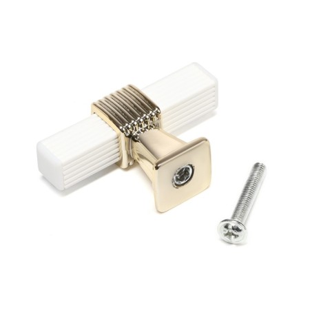 Handle button Cappio PK117, white/gold color-4