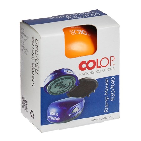 Round -printed Kolop Stamp Mouse R40, diameter 40 mm, orange case.-2