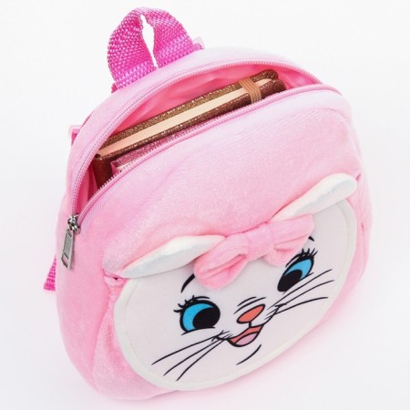 Blue backpack on a zipper, with a pocket, 19 x 22 cm "Kita Marie", cats aristocrats-3