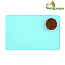 Silicone rug for a bowl with texture, 48 x 30 cm, mint