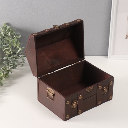 Casket chest "Leon" red 24x17x18.5 cm-3