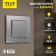 Tot Elegant switch, 10 a, 1 cl., With backlight, hidden, silver