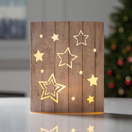 LED figure "Stars" 13 × 16 × 5 cm, cardboard, battery AAX2 (not in the kit), glow warm white