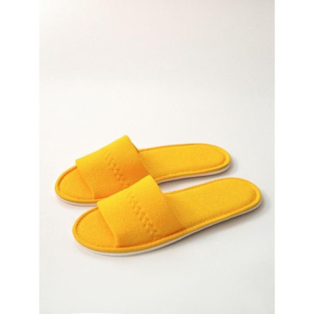 Women's slippers open nose, size 36-38, yellow color-5