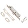 Soldem-shaped APEKS 7300-25-R-Nis, b/r, under c/m, m/o 85 mm, 25 mm roller, matte nickel