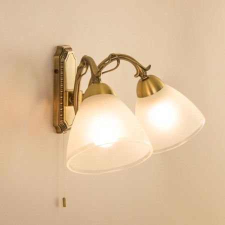 Sconces Citilux "Latur" CL413421, 24x20 cm, 2x75W, e27, brown color-15