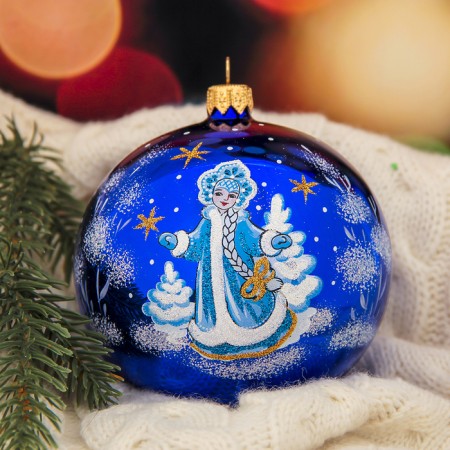 Ball "Snow Maiden" 9.5 cm mix-1