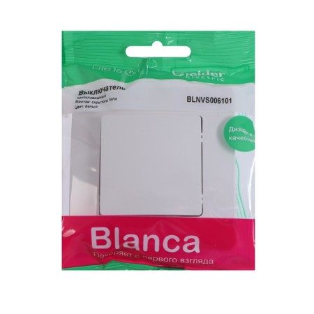 SE BLANCA switch, 6 A, 1 key, IP20, hidden, white, Blnvs006101-1