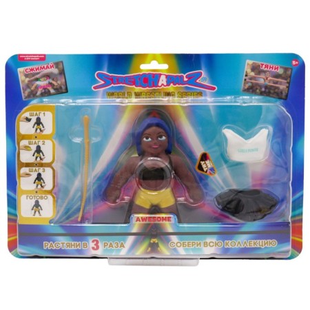 Figure-jerk-shaped fighter StretChapalz, with accessories, 14 cm-1
