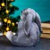 Garden figure "bunny" gray, 20x18x22cm