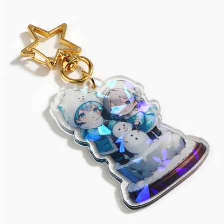Holographic keychain "warmth and comfort", 3.5 x 5.3 cm-4