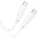 Cable Hoco X93, Type-C-Type-C, 60 W, 3 A, 1 m, fast charging, TPE braid, white