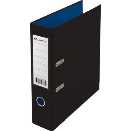 A4 75mm PVC Lamark 2 stroke folder. Black/blue, Kant., Pocket, Sobr.