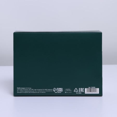 Gift folding box, packaging, "Emerald", 21 x 15 x 5 cm-2