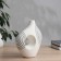 VAZA Ceramics Table "Picasso" (manual painting) strips hole, 23x20 cm, black and white 10455