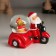 Souvenir Polystone Water Ball "Santa Claus on a motorcycle with a stroller" MIX 7.5x8.2x7 cm