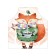 Apron of the kitchen with a “fox warms” photo print, adjustable, size OS