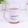 Name mug, sublimation "Alyo-on", bottom of the pink color