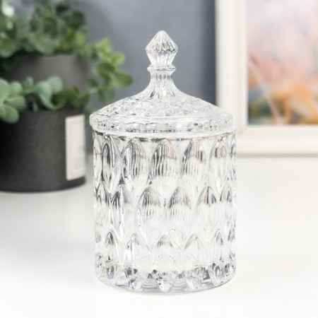 Casket glass cylinder "Patterns and dome" Transparent 16x8.5x8.5 cm