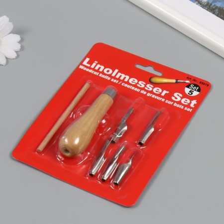Tool for creativity n-r 7 items (2 holders + 5 blades) 2.5x13x17 cm-1