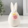 Souvenir Ceramics "Bunny Puffy Puff with a bouquet" 6.6x6.3x11.9 cm