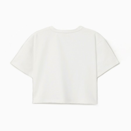T-shirt shortened female Minaku Oversize Fit: Color Ecrew, rr 44-7
