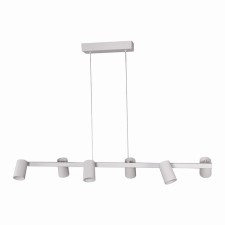 Suspension lamp Mantra Sal, GU10, 6x10W, 1010x160x160 mm, white color