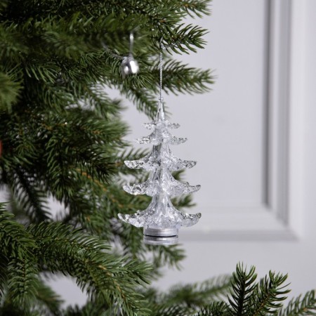 Christmas tree toy "Crystal Christmas tree" 18 cm, from batteries, glow of multi (RGB)-1