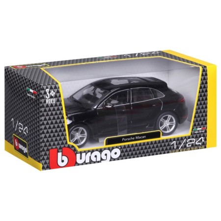 BBURAGO Porsche Macan, Die-Cast, 1:24, opening doors, black color-9