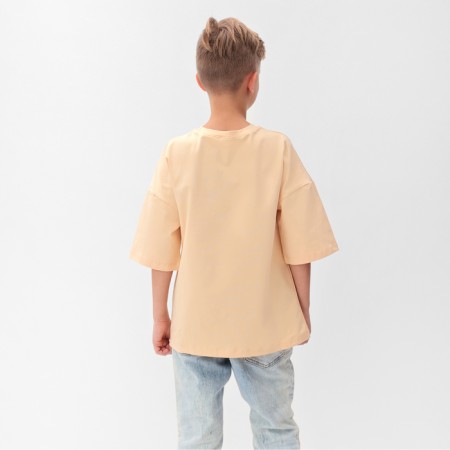 T-shirt Children's Minaku: Basic Line Kids color light-beige, height 146 cm-3