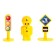 Set of gaming "construction site", inertia machines, mix color