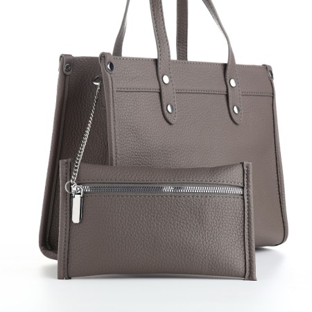 Women's bag with lightning, Textura, average size, brown color-3