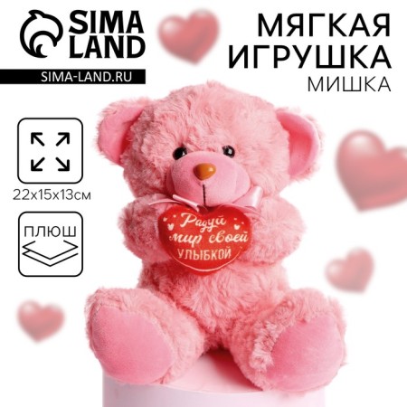 Soft toy "Rejoice the world with your smile", 22 cm, mix