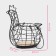 Basket for eggs of the “aesthetics”, the color is black