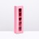 Box for 5 sweets with a shell, with a window, with thin dividers, pink 20x5x3.3 cm