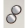 Mirror folding "Ornament", D = 7.2 cm, with an increase, brown/orange color