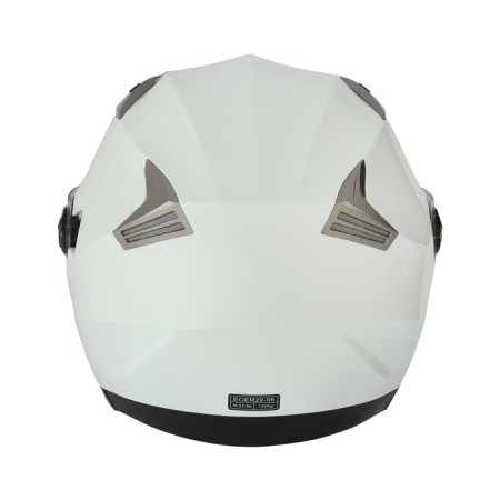 The helmet open with two visors, size M (57-58), model-BLD-708E, white glossy-7