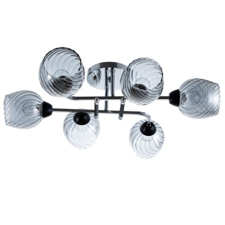 Kirien chandelier 6he27 40W black-chromium 70x70x27 cm Bayerlux