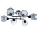 Kirien chandelier 6he27 40W black-chromium 70x70x27 cm Bayerlux
